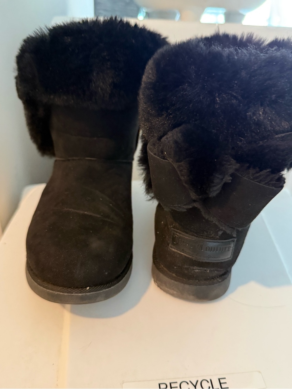 Juicy Couture brand Ladies Black Fleece-Lined Winter Boots size 7